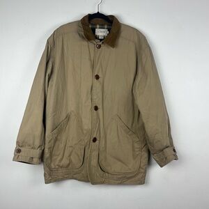 Vintage J Crew Field Jacket Adult Medium Brown Chore Coat Barn